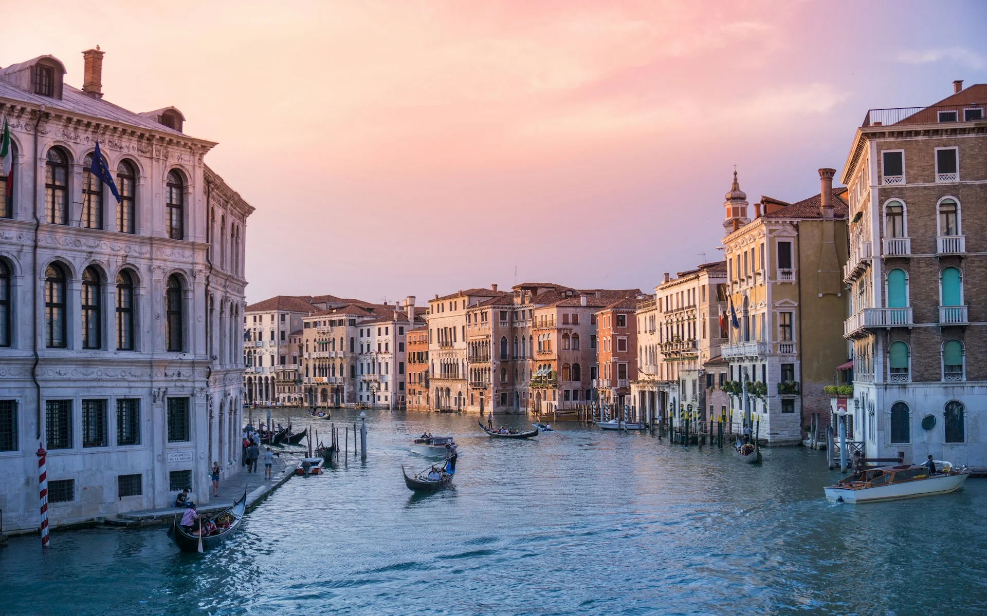 Venice Grand Canal at sunset